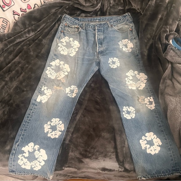 denim tears Denim - Denim Tears x Levi's Cotton Wreath Jean